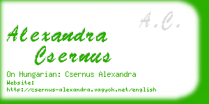 alexandra csernus business card